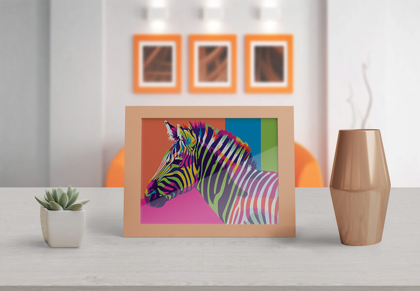 Paint-By-Numbers-Zebra-Picture-Frame-Mock