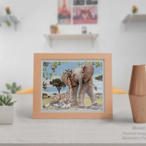 Painting-By-Numbers-Kits-For-Adults-Animals-Table-Mockups- Elephant Giraffe