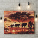 Painting-By-Numbers-Kits-For-Adults-Animals-Wall-Mockups-Elephants