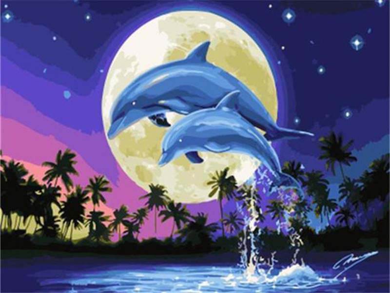 Painting By Numbers Kits For Adults Dolphins