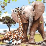 Painting By Numbers Kits For Adults Elephant Giraffe