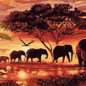 Painting By Numbers Kits For Adults Elephants
